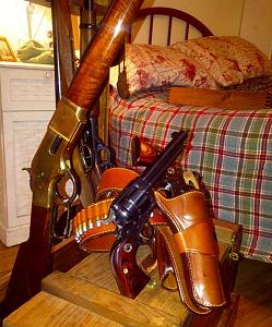 Uberti Winchester 1866 with set of Ruger Vaqueros.jpg