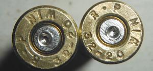 Click image for larger version. 

Name:	32-20 Colt Army Special Hornady 110 gr .308 16.5 gr H110, 120 gr MB  1-22-2014.jpg 
Views:	27 
Size:	44.1 KB 
ID:	128426